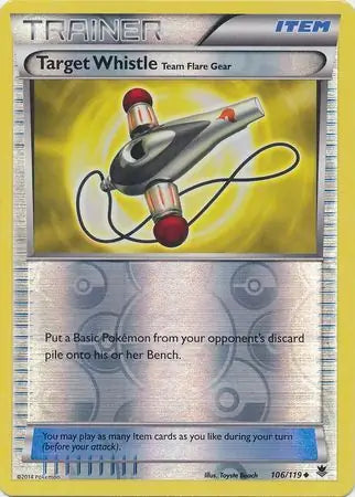 Target Whistle 106/119 (XY - Phantom Forces)  - Reverse Holofoil | Good Games Adelaide SA