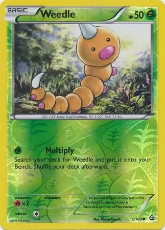 Weedle 1/160 (XY - Primal Clash)  - Reverse Holofoil | Good Games Adelaide SA