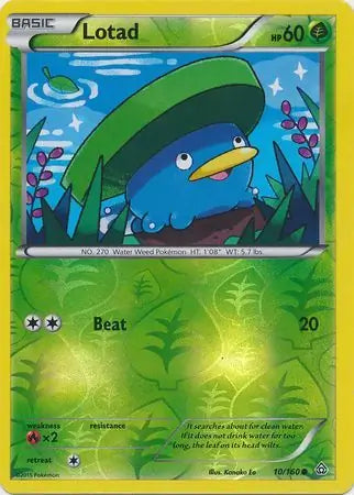 Lotad 10/160 (XY - Primal Clash)  - Reverse Holofoil | Good Games Adelaide SA