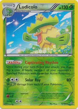 Ludicolo 12/160 (XY - Primal Clash)  - Reverse Holofoil | Good Games Adelaide SA