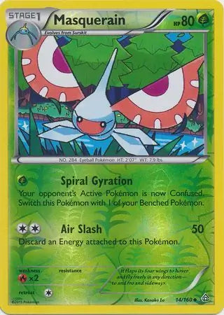 Masquerain 14/160 (XY - Primal Clash)  - Reverse Holofoil | Good Games Adelaide SA