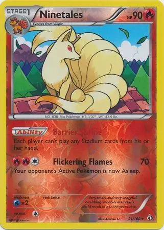 Ninetales 21/160 (XY - Primal Clash)  - Reverse Holofoil | Good Games Adelaide SA