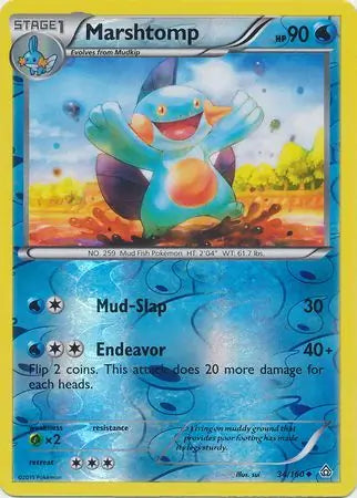 Marshtomp 34/160 (XY - Primal Clash)  - Reverse Holofoil | Good Games Adelaide SA