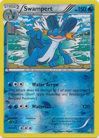 Swampert 35/160 (XY - Primal Clash)  - Reverse Holofoil | Good Games Adelaide SA