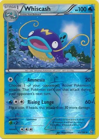 Whiscash 40/160 (XY - Primal Clash)  - Reverse Holofoil | Good Games Adelaide SA