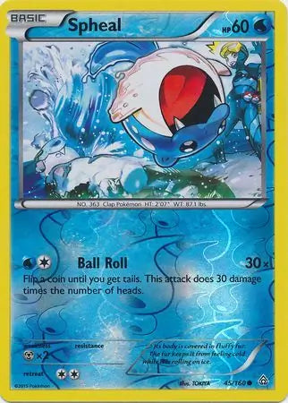 Spheal 45 45/160 (XY - Primal Clash)  - Reverse Holofoil | Good Games Adelaide SA