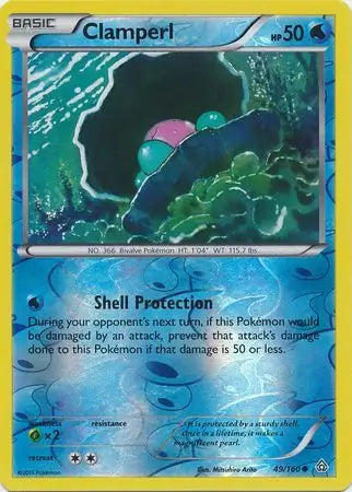 Clamperl 49/160 (XY - Primal Clash)  - Reverse Holofoil | Good Games Adelaide SA