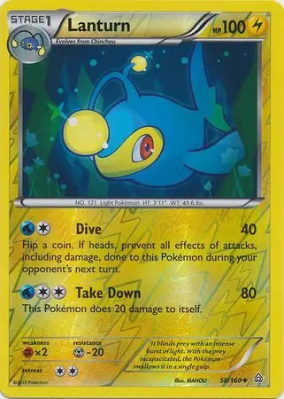 Lanturn 58/160 (XY - Primal Clash)  - Reverse Holofoil | Good Games Adelaide SA