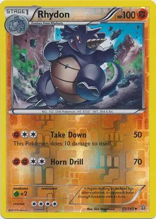 Rhydon 75/160 (XY - Primal Clash)  - Reverse Holofoil | Good Games Adelaide SA