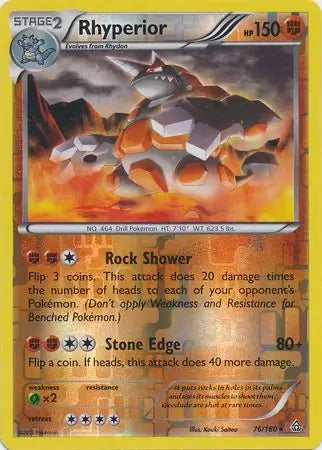 Rhyperior 76/160 (XY - Primal Clash)  - Reverse Holofoil | Good Games Adelaide SA