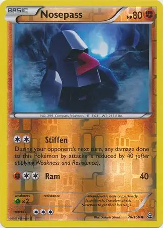 Nosepass 78/160 (XY - Primal Clash)  - Reverse Holofoil | Good Games Adelaide SA