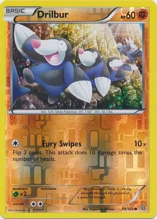Drilbur 89/160 (XY - Primal Clash)  - Reverse Holofoil | Good Games Adelaide SA