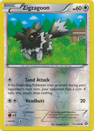 Zigzagoon 111/160 (XY - Primal Clash)  - Reverse Holofoil | Good Games Adelaide SA