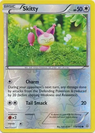 Skitty 113/160 (XY - Primal Clash)  - Reverse Holofoil | Good Games Adelaide SA