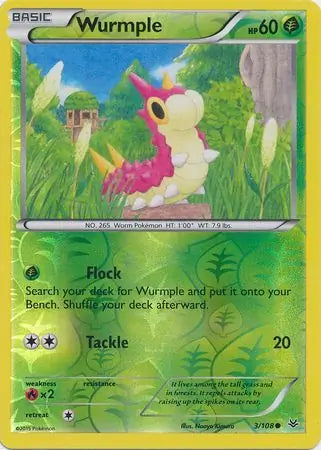 Wurmple 3/108 (XY - Roaring Skies)  - Reverse Holofoil | Good Games Adelaide SA