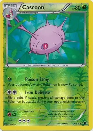 Cascoon 6/108 (XY - Roaring Skies)  - Reverse Holofoil | Good Games Adelaide SA