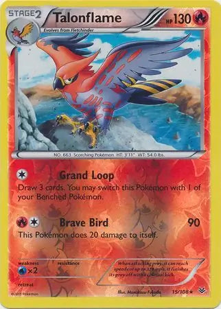 Talonflame 15/108 (XY - Roaring Skies)  - Reverse Holofoil | Good Games Adelaide SA