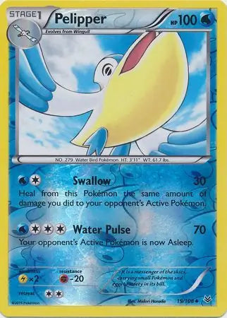 Pelipper 19/108 (XY - Roaring Skies)  - Reverse Holofoil | Good Games Adelaide SA