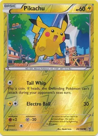 Pikachu 20/108 (XY - Roaring Skies)  - Reverse Holofoil | Good Games Adelaide SA