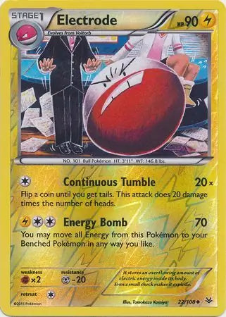 Electrode 22/108 (XY - Roaring Skies)  - Reverse Holofoil | Good Games Adelaide SA
