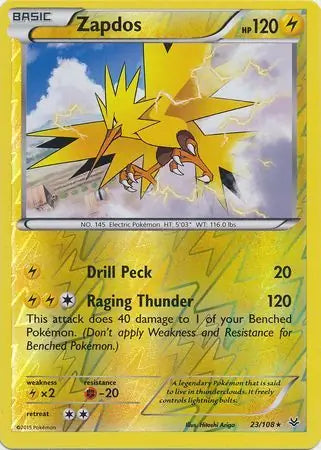 Zapdos 23/108 (XY - Roaring Skies)  - Reverse Holofoil | Good Games Adelaide SA