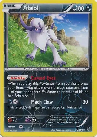Absol 40/108 (XY - Roaring Skies)  - Reverse Holofoil | Good Games Adelaide SA