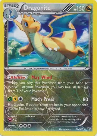 Dragonite 51/108 (XY - Roaring Skies)  - Reverse Holofoil | Good Games Adelaide SA
