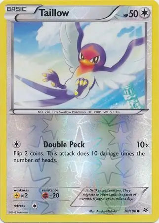 Taillow 70/108 (XY - Roaring Skies)  - Reverse Holofoil | Good Games Adelaide SA