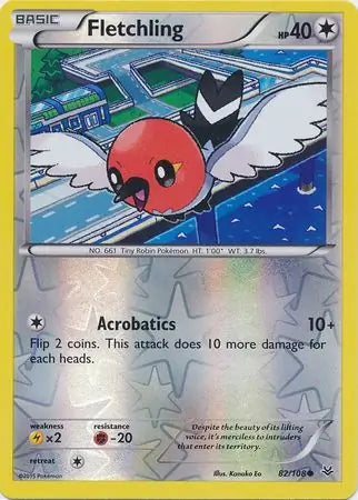 Fletchling 82/108 (XY - Roaring Skies)  - Reverse Holofoil | Good Games Adelaide SA
