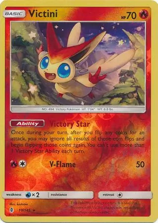 Victini 10/145 (SM - Guardians Rising)  - Reverse Holofoil | Good Games Adelaide SA