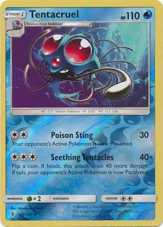 Tentacruel 24/145 (SM - Guardians Rising)  - Reverse Holofoil | Good Games Adelaide SA