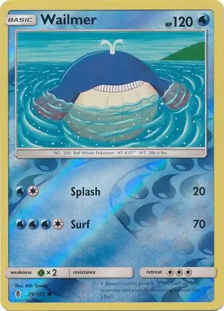 Wailmer 29/145 (SM - Guardians Rising)  - Reverse Holofoil | Good Games Adelaide SA