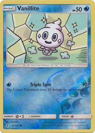 Vanillite 33/145 (SM - Guardians Rising)  - Reverse Holofoil | Good Games Adelaide SA