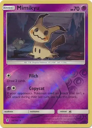 Mimikyu 58/145 (SM - Guardians Rising)  - Reverse Holofoil | Good Games Adelaide SA