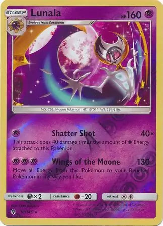 Lunala 61/145 (SM - Guardians Rising)  - Reverse Holofoil | Good Games Adelaide SA