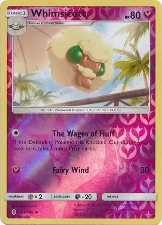 Whimsicott 91/145 (SM - Guardians Rising)  - Reverse Holofoil | Good Games Adelaide SA