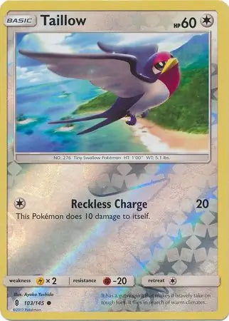 Taillow 103/145 (SM - Guardians Rising)  - Reverse Holofoil | Good Games Adelaide SA