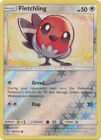 Fletchling 109/145 (SM - Guardians Rising)  - Reverse Holofoil | Good Games Adelaide SA