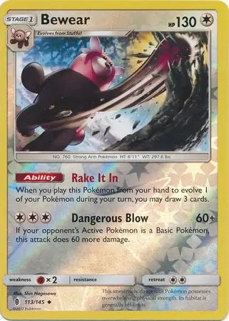 Bewear 113/145 (SM - Guardians Rising)  - Reverse Holofoil | Good Games Adelaide SA