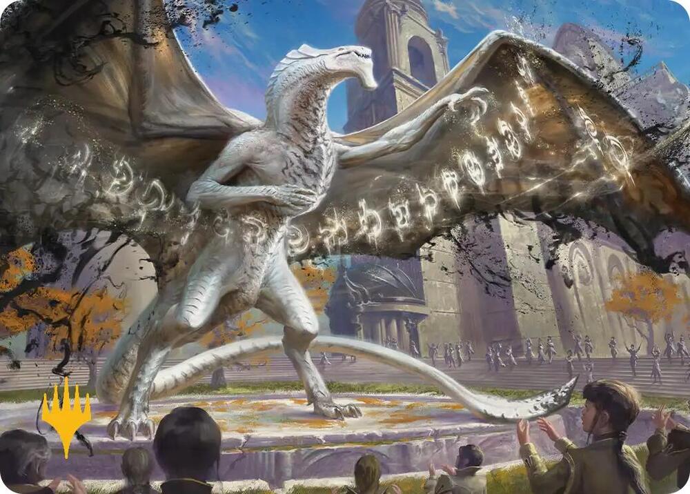 Silverquill the Disputant Art Card Gold Stamped Planeswalker Symbol 23 (Art Series: Secrets of Strixhaven)  | Good Games Adelaide SA