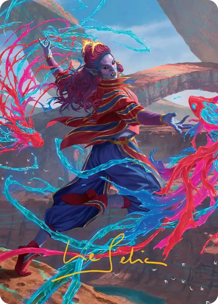 Rootha Mastering the Moment Art Card Gold Stamped Signature 34 (Art Series: Secrets of Strixhaven)  | Good Games Adelaide SA