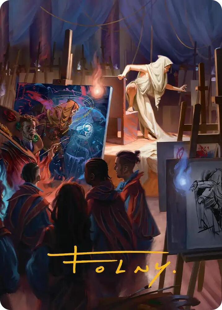Archaeomancer Art Card Gold Stamped Signature 41 (Art Series: Secrets of Strixhaven)  | Good Games Adelaide SA
