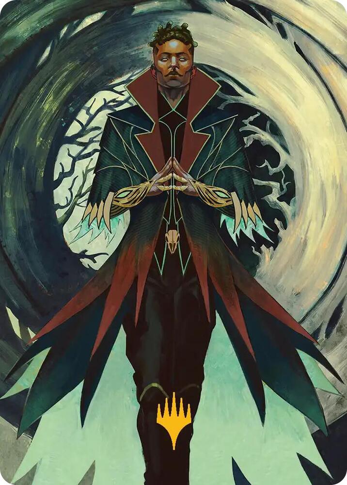 Professor Dellian Fel Art Card Gold Stamped Planeswalker Symbol 28 (Art Series: Secrets of Strixhaven)  | Good Games Adelaide SA