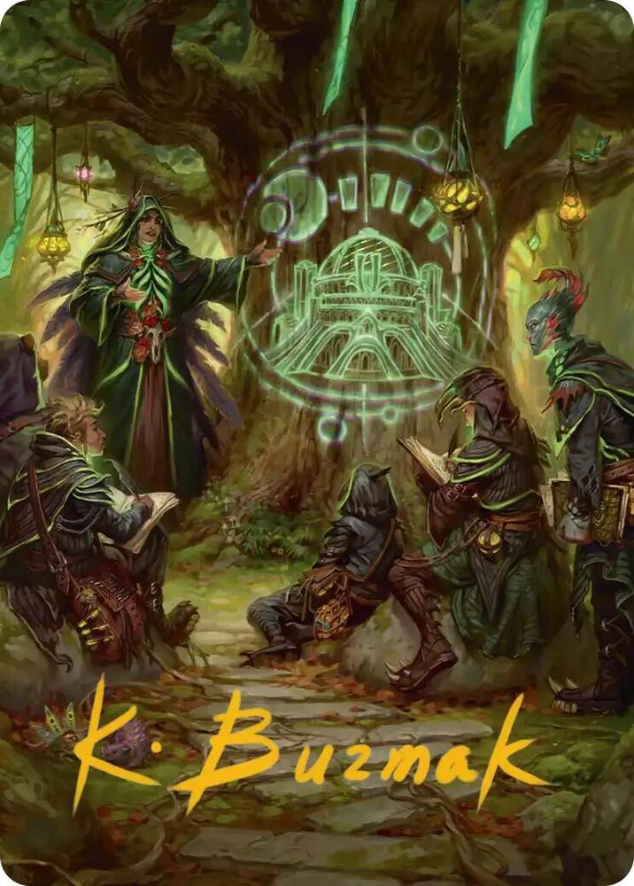 Sylvan Library Art Card Gold Stamped Signature 42 (Art Series: Secrets of Strixhaven)  | Good Games Adelaide SA