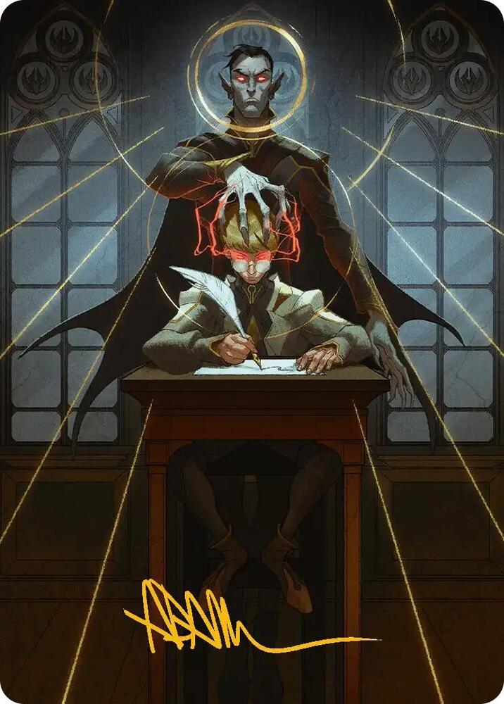 Vampiric Tutor Art Card Gold Stamped Signature 45 (Art Series: Secrets of Strixhaven)  | Good Games Adelaide SA