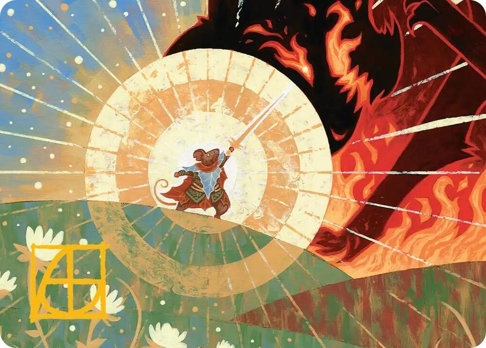 Repel Calamity Art Card Gold Stamped Signature 43 (Art Series: Secrets of Strixhaven)  | Good Games Adelaide SA