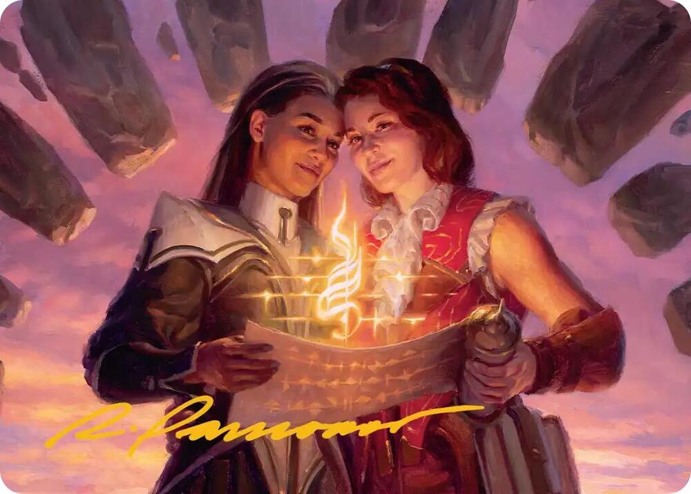 Joined Researchers Art Card Gold Stamped Signature 5 (Art Series: Secrets of Strixhaven)  | Good Games Adelaide SA