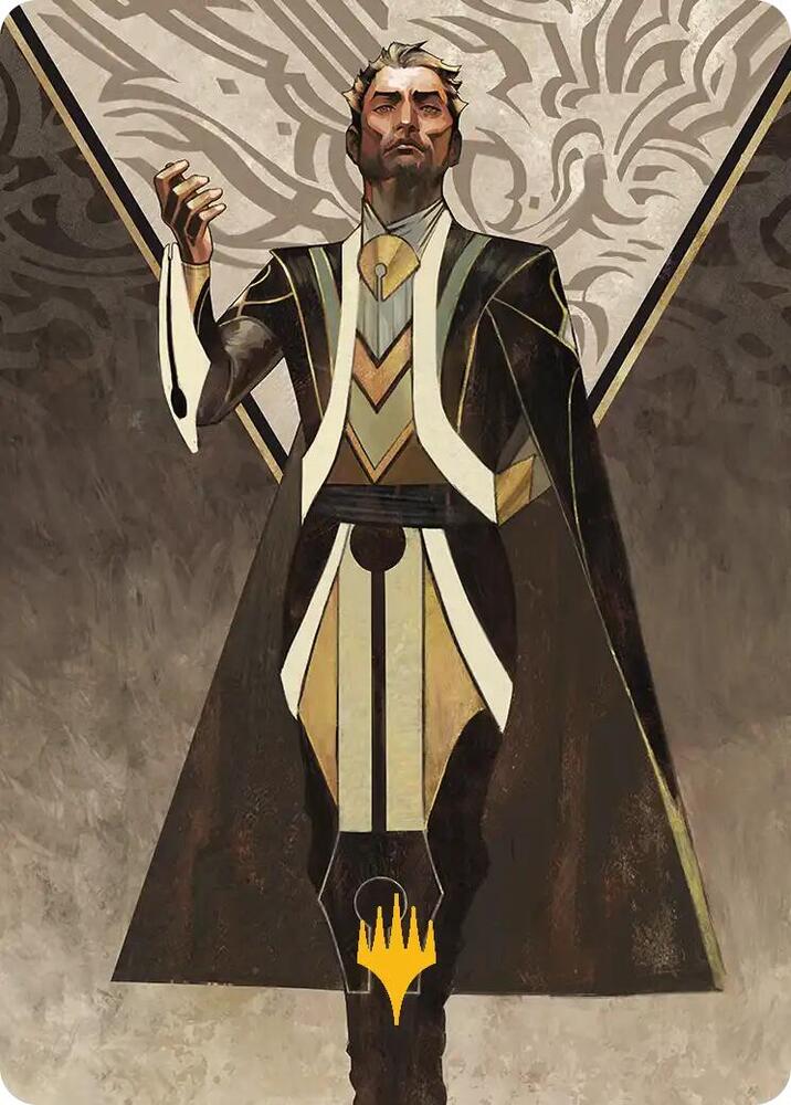 Ral Zarek Guest Lecturer Art Card Gold Stamped Planeswalker Symbol 27 (Art Series: Secrets of Strixhaven)  | Good Games Adelaide SA
