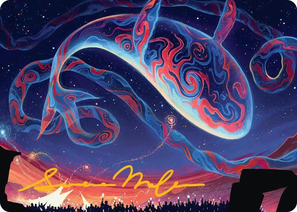 Spectacular Skywhale Art Card Gold Stamped Signature 24 (Art Series: Secrets of Strixhaven)  | Good Games Adelaide SA
