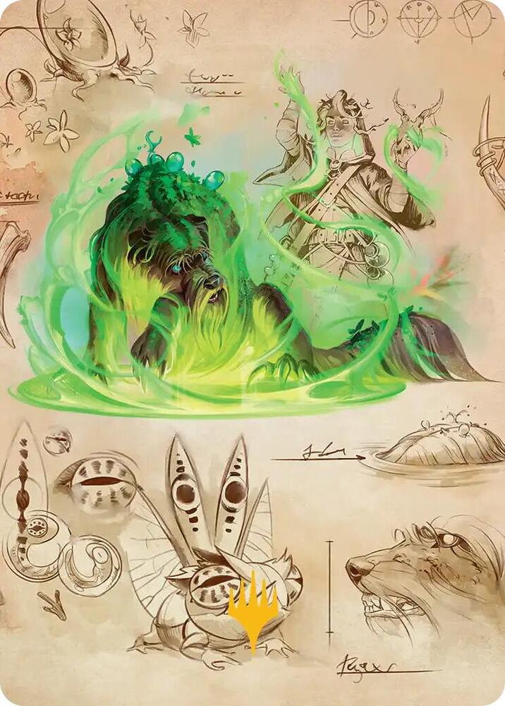 Germination Practicum Art Card Gold Stamped Planeswalker Symbol 32 (Art Series: Secrets of Strixhaven)  | Good Games Adelaide SA